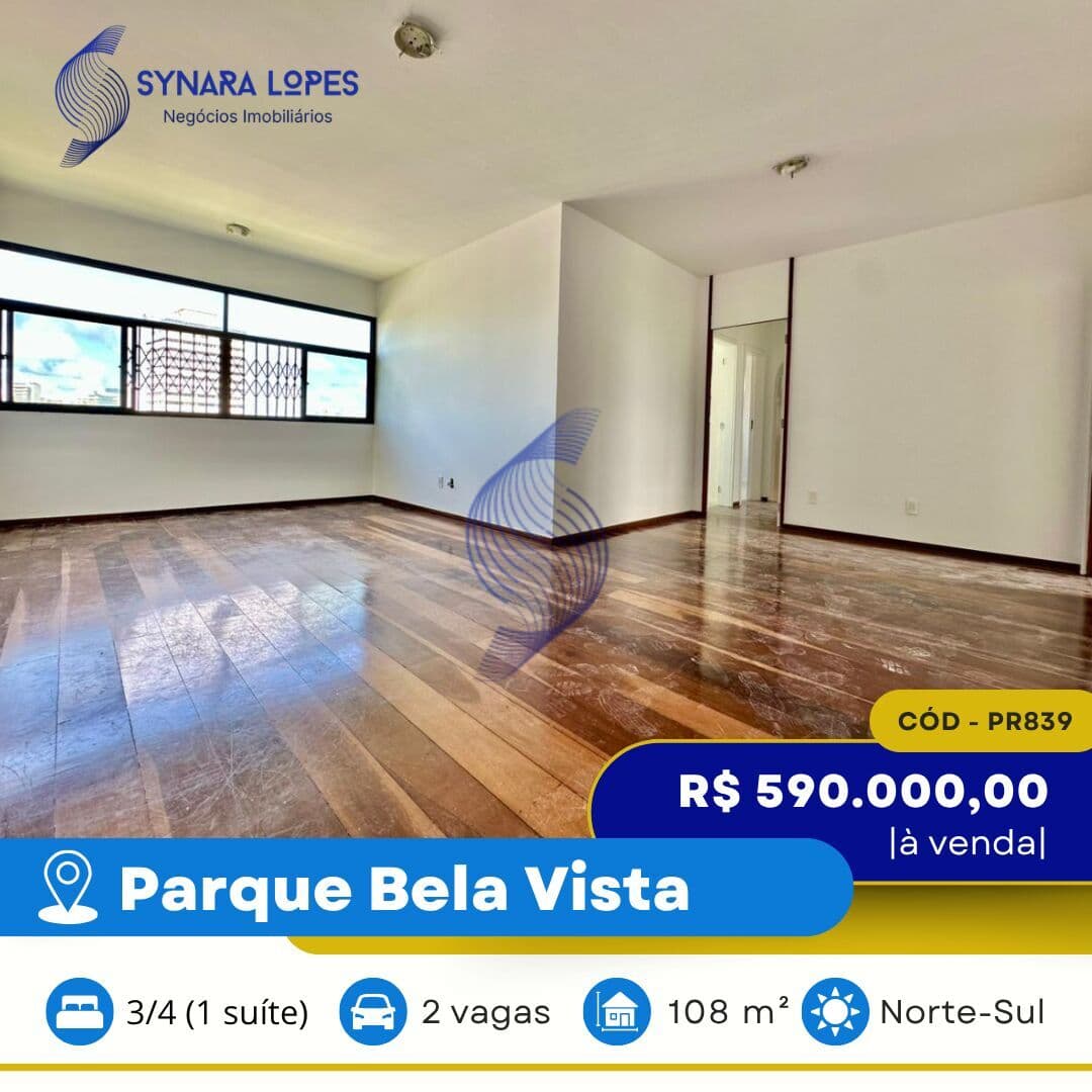 VENDO APARTAMENTO 108 M² | 03 QUARTOS | EDIFÍCIO PARK CLUBE CIDADE | PARQUE BELA VISTA | SALVADOR | BAHIA