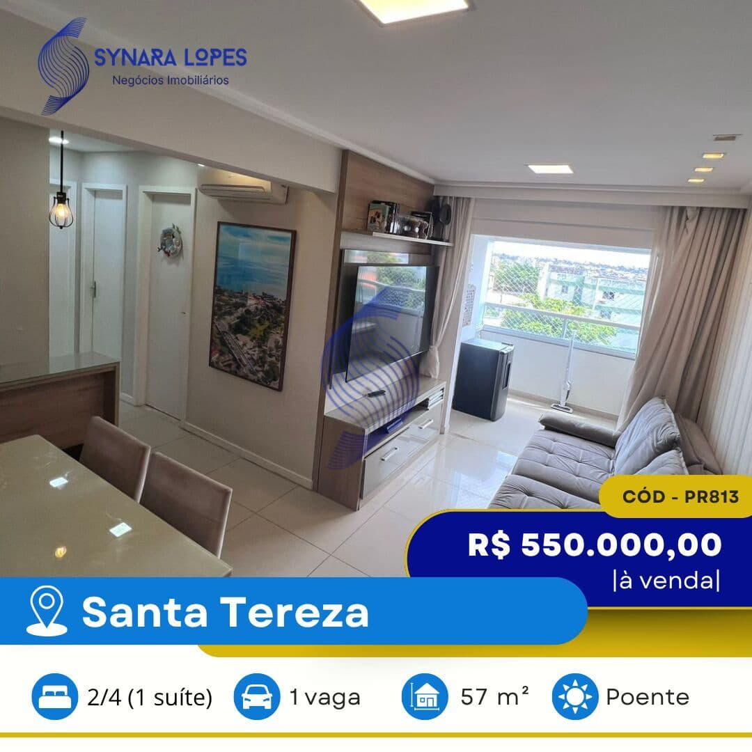 VENDO APARTAMENTO 57 M² | 02 QUARTOS | RESIDENCIAL PARIS | SANTA TEREZA | SALVADOR | BAHIA