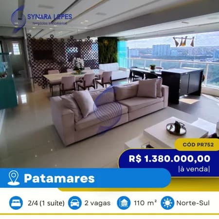 VENDO APARTAMENTO 110 M² | 02 QUARTOS | PLATNO GREENVILLE | PATAMARES | SALVADOR | BAHIA