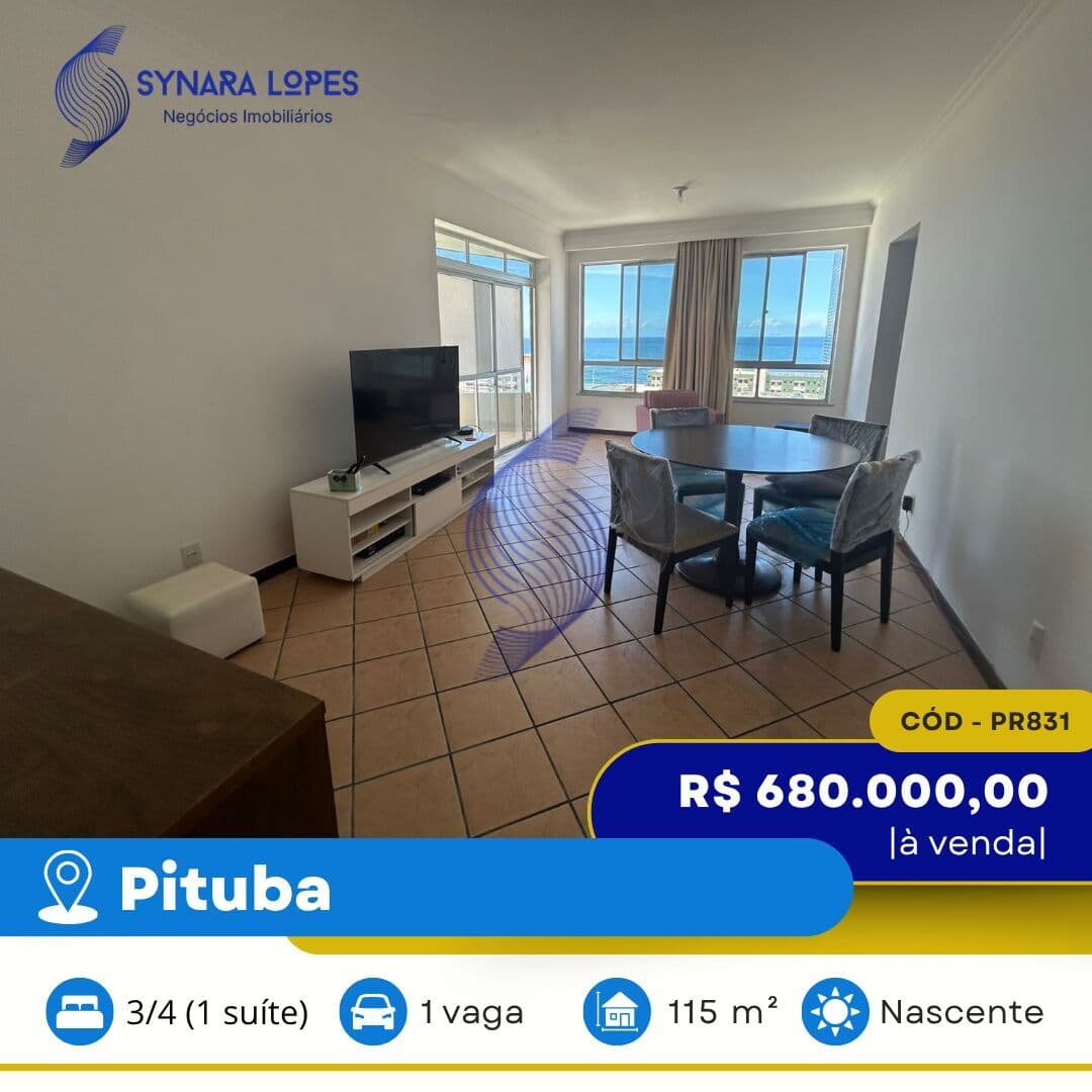 VENDO APARTAMENTO 115 M² | 03 QUARTOS | EDIFÍCIO GREEN VILLAGE | PITUBA | SALVADOR | BAHIA