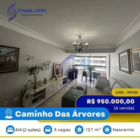 VENDO APARTAMENTO 127 M² | 04 QUARTOS | MANSÃO GIUSEPPE VITA | CAMINHO DAS ÁRVORES | SALVADOR | BAHIA