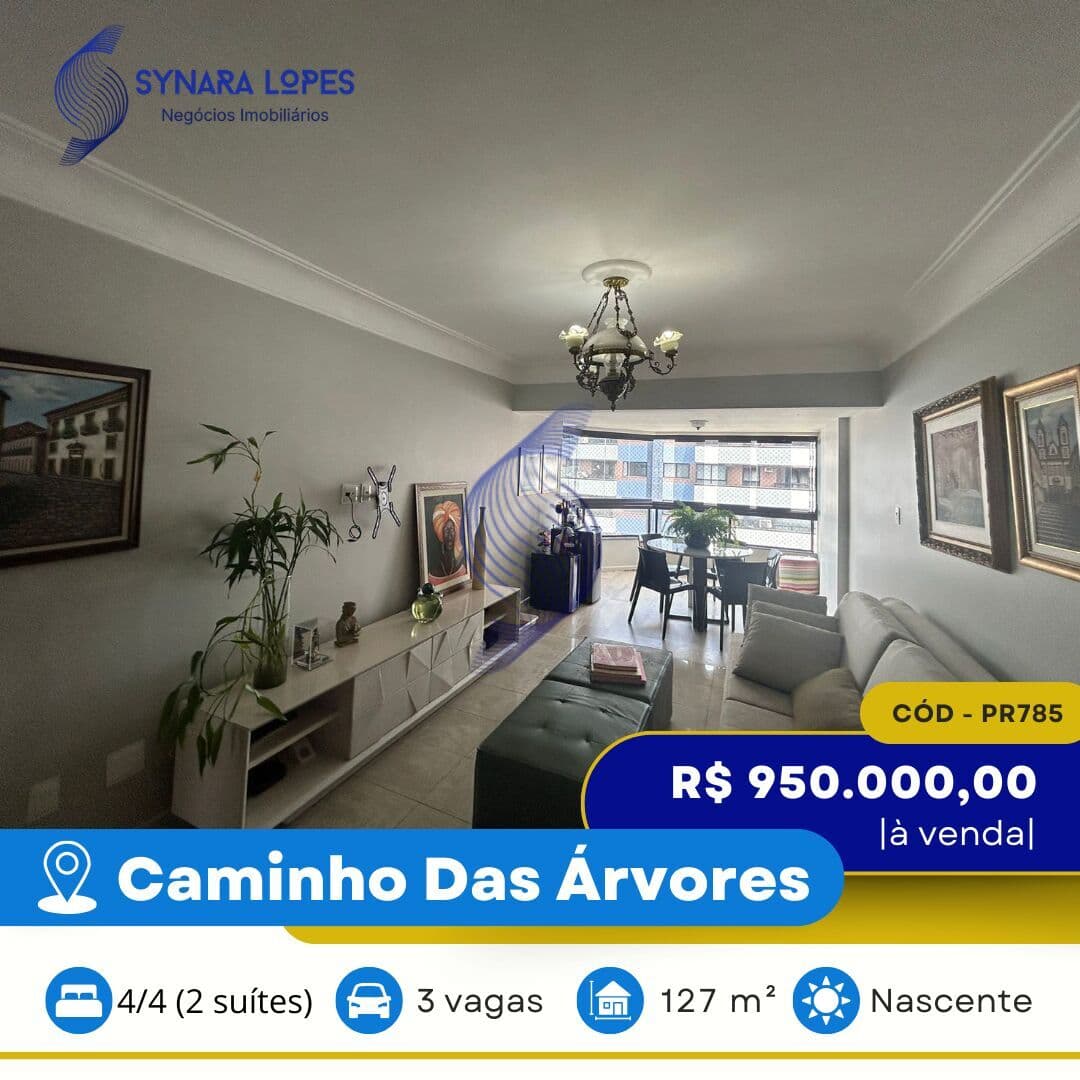 VENDO APARTAMENTO 127 M² | 04 QUARTOS | MANSÃO GIUSEPPE VITA | CAMINHO DAS ÁRVORES | SALVADOR | BAHIA