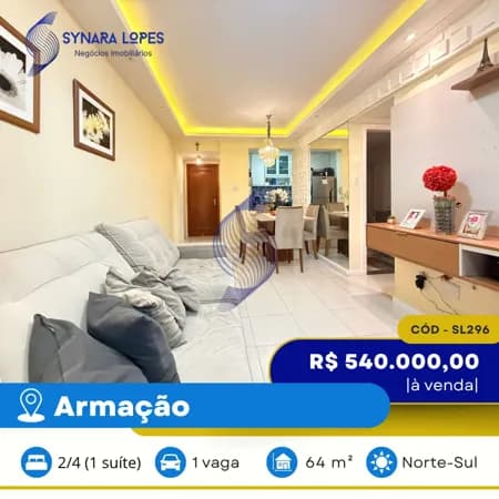 VENDO | APARTAMENTO 64 M² | 02 QUARTOS | JARDIM ARMAÇÃO | SALVADOR - BAHIA