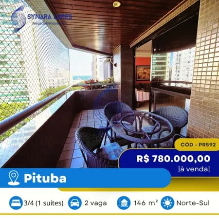 VENDO APARTAMENTO 146 M² | 03 QUARTOS | MAR DAS BAHAMAS | PITUBA | SALVADOR | BAHIA
