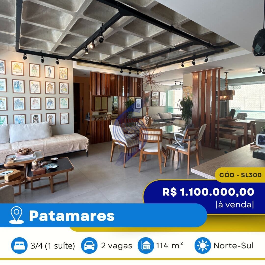 VENDO APARTAMENTO 114,39 M² | 03 QUARTOS | EDIFÍCIO TERRAZZO VERONA | PATAMARES | SALVADOR | BAHIA