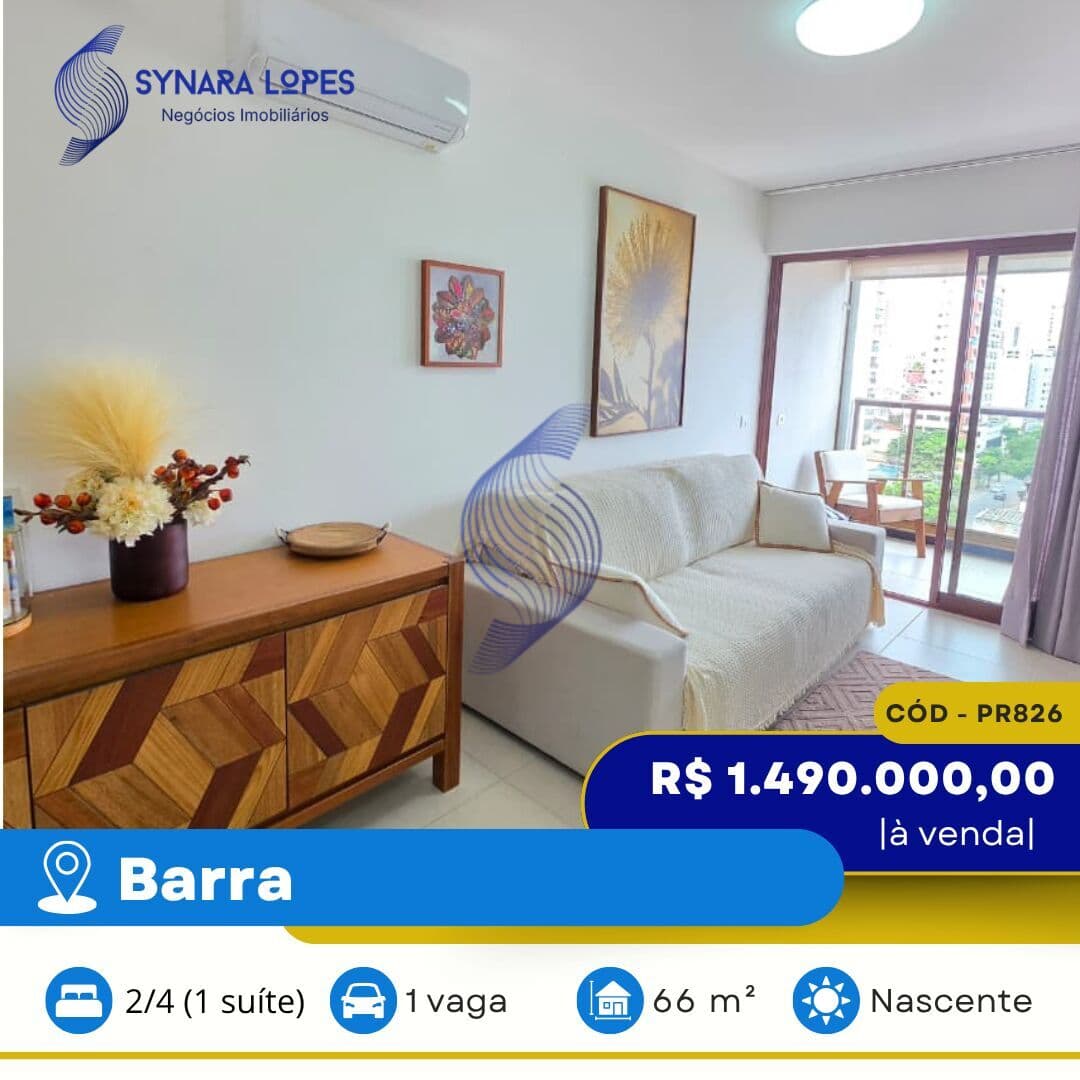 VENDO APARTAMENTO 66 M² | 02 QUARTOS | EDIFÍCIO NAU | BARRA | SALVADOR | BAHIA