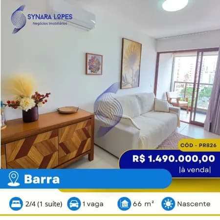 VENDO APARTAMENTO 66 M² | 02 QUARTOS | EDIFÍCIO NAU | BARRA | SALVADOR | BAHIA