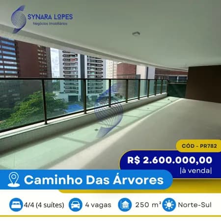 VENDO APARTAMENTO 250 M² | 04 QUARTOS | PALAZZO UNIQUE | CAMINHO DAS ÁRVORES | SALVADOR | BAHIA