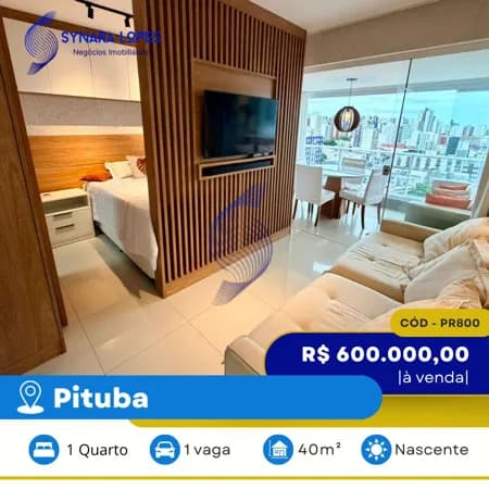 VENDO APARTAMENTO 40 M² | 01 QUARTO | SEVEN RESIDENCE | PITUBA | SALVADOR | BAHIA