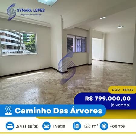 VENDO APARTAMENTO 123 M² | 03 QUARTOS | VIVENDA SAN VICENTE | CAMINHO DAS ÁRVORES | SALVADOR | BAHIA