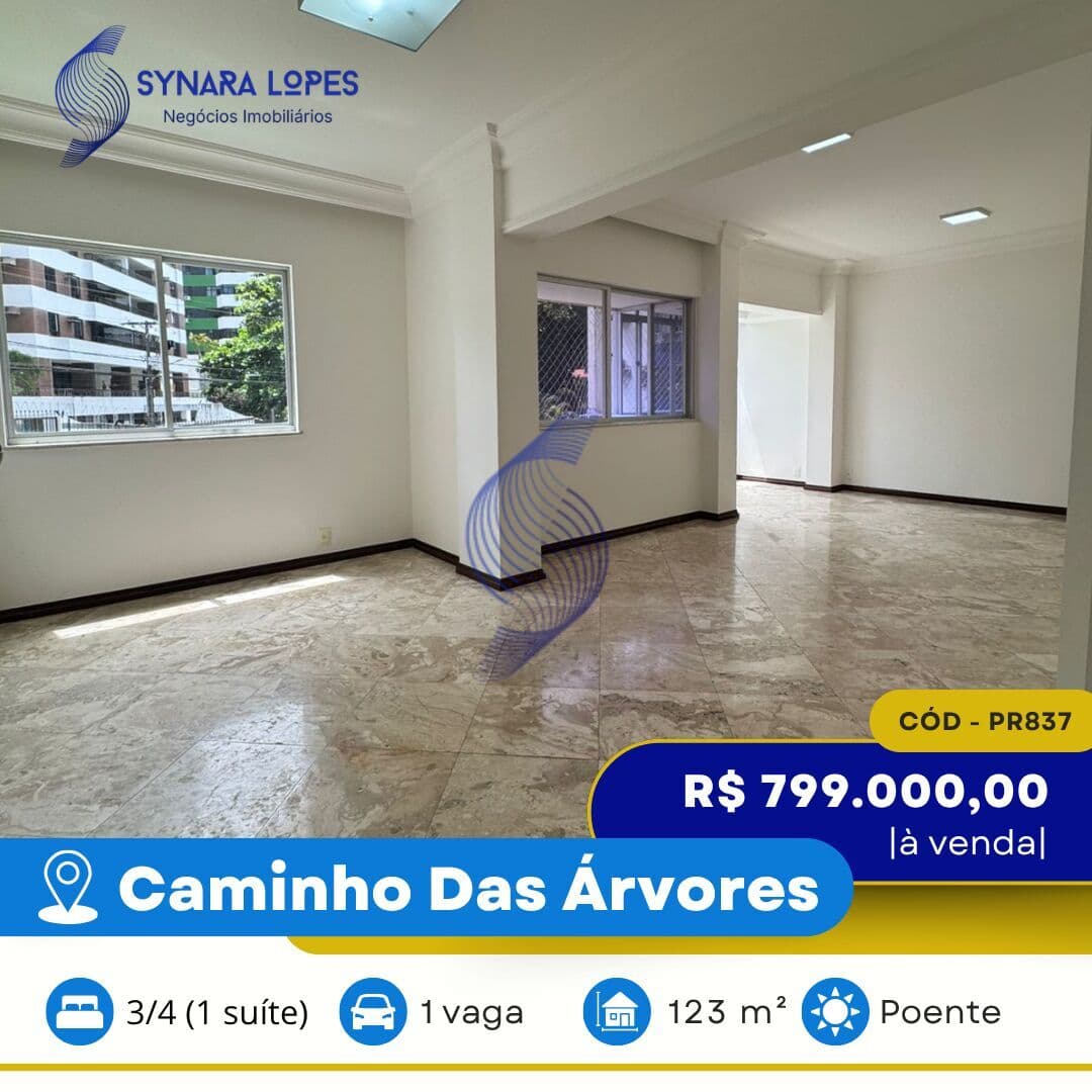 VENDO APARTAMENTO 123 M² | 03 QUARTOS | VIVENDA SAN VICENTE | CAMINHO DAS ÁRVORES | SALVADOR | BAHIA