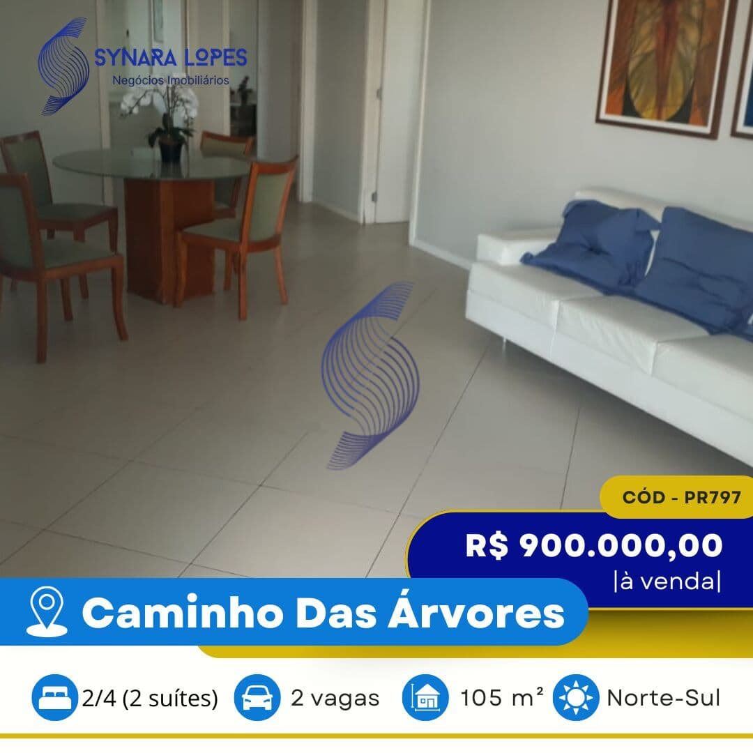 VENDO APARTAMENTO 105 M² | 02 QUARTOS | MUNDO PLAZA | CAMINHO DAS ÁRVORES | SALVADOR | BAHIA