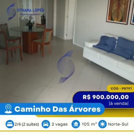 VENDO APARTAMENTO 105 M² | 02 QUARTOS | MUNDO PLAZA | CAMINHO DAS ÁRVORES | SALVADOR | BAHIA