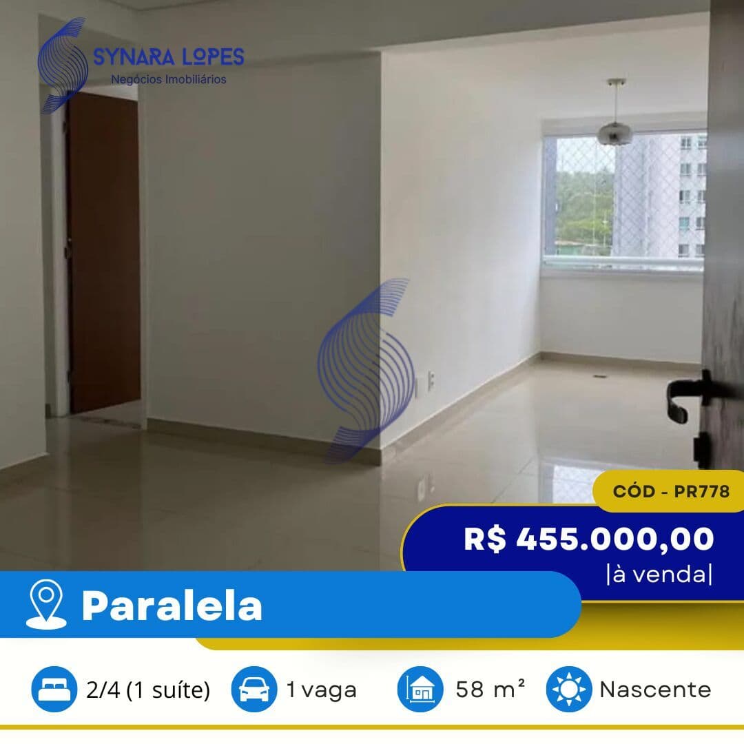 VENDO APARTAMENTO 58 M² | 02 QUARTOS | FÓRMULA PARALELA PLUS | PARALELA | SALVADOR | BAHIA