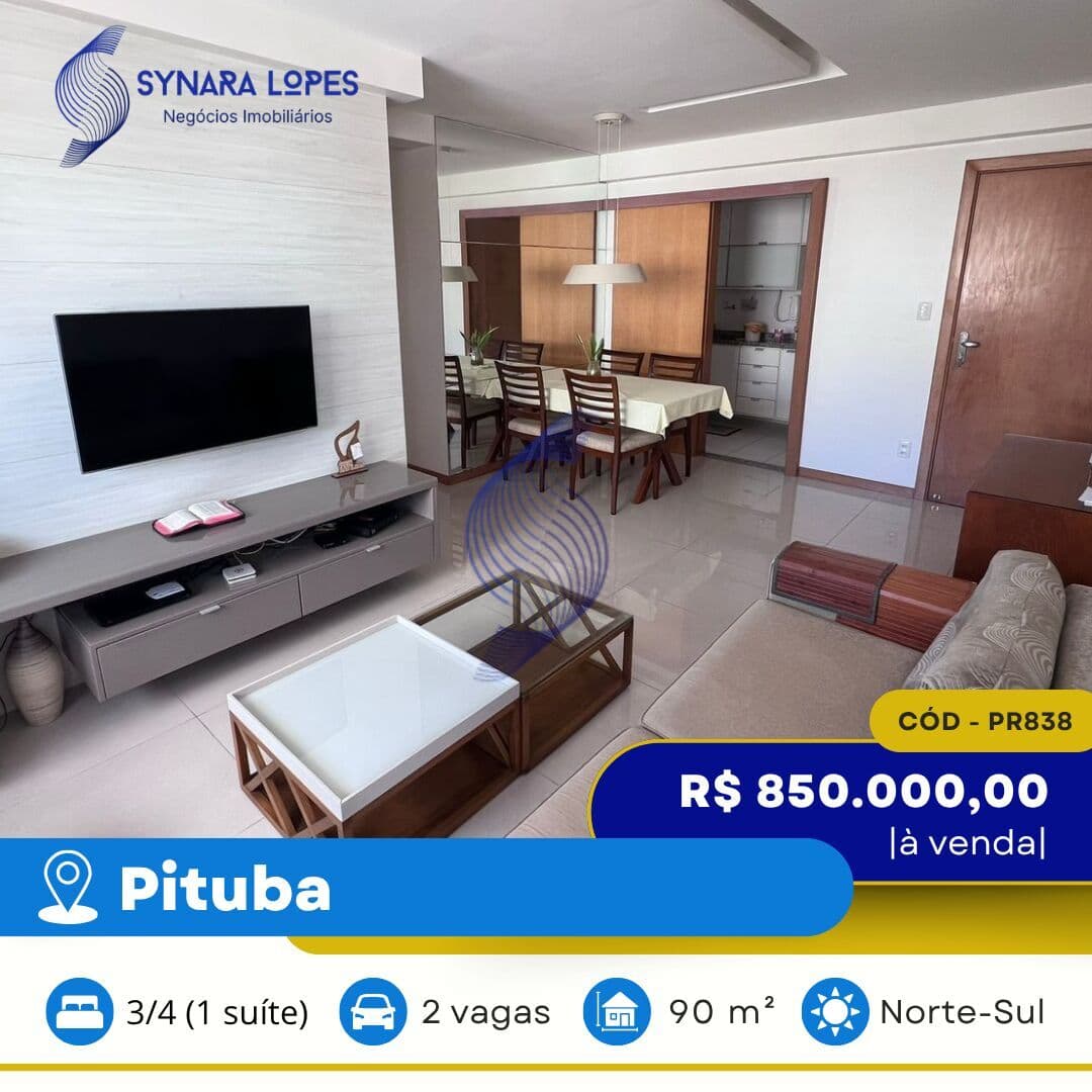 VENDO APARTAMENTO 90 M² | 03 QUARTOS | EDIFÍCIO VILA DE ABROLHOS | PITUBA | SALVADOR | BAHIA
