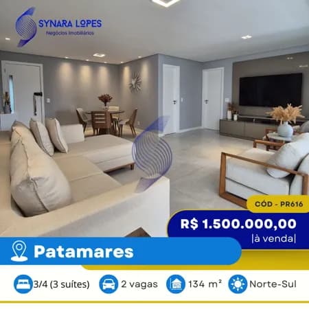 VENDO APARTAMENTO 134 M² | 03 QUARTOS | LUDCO GRENVILLE | PATAMARES | SALVADOR | BAHIA