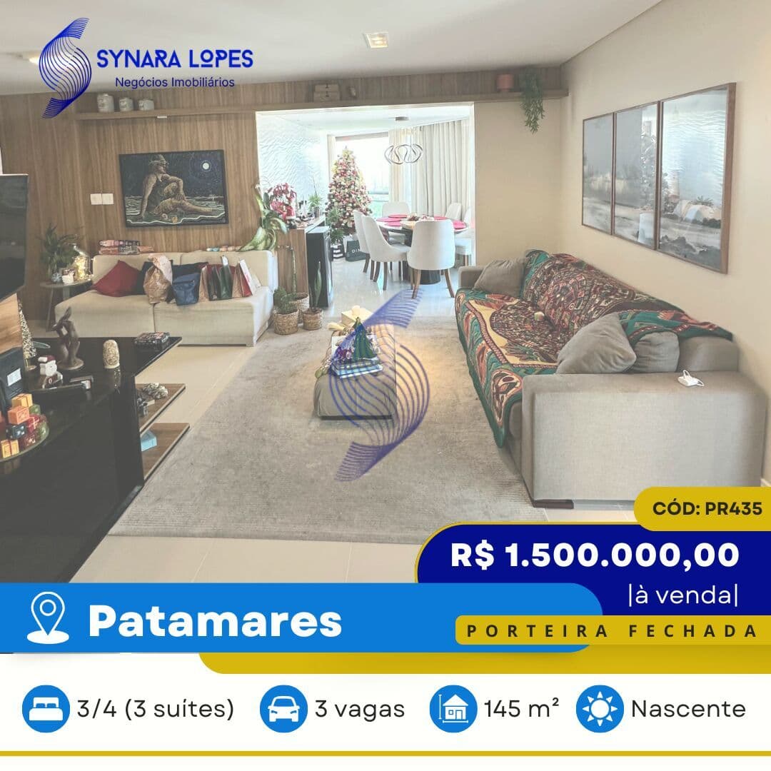 VENDO APARTAMENTO 145 M² | 03 SUÍTES | MANSÃO BAÍA DE SANTORINI | PATAMARES | SALVADOR | BAHIA