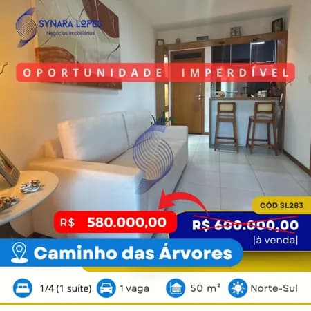 VENDO APARTAMENTO 50 M² | 01 QUARTO | SALVADOR PRIME | CAMINHO DAS ÁRVORES | SALVADOR | BAHIA