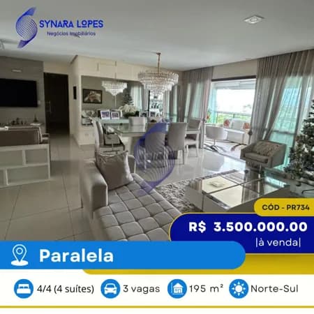 VENDO APARTAMENTO 195 M² | 04 QUARTOS | LE PARC | PARALELA | SALVADOR | BAHIA