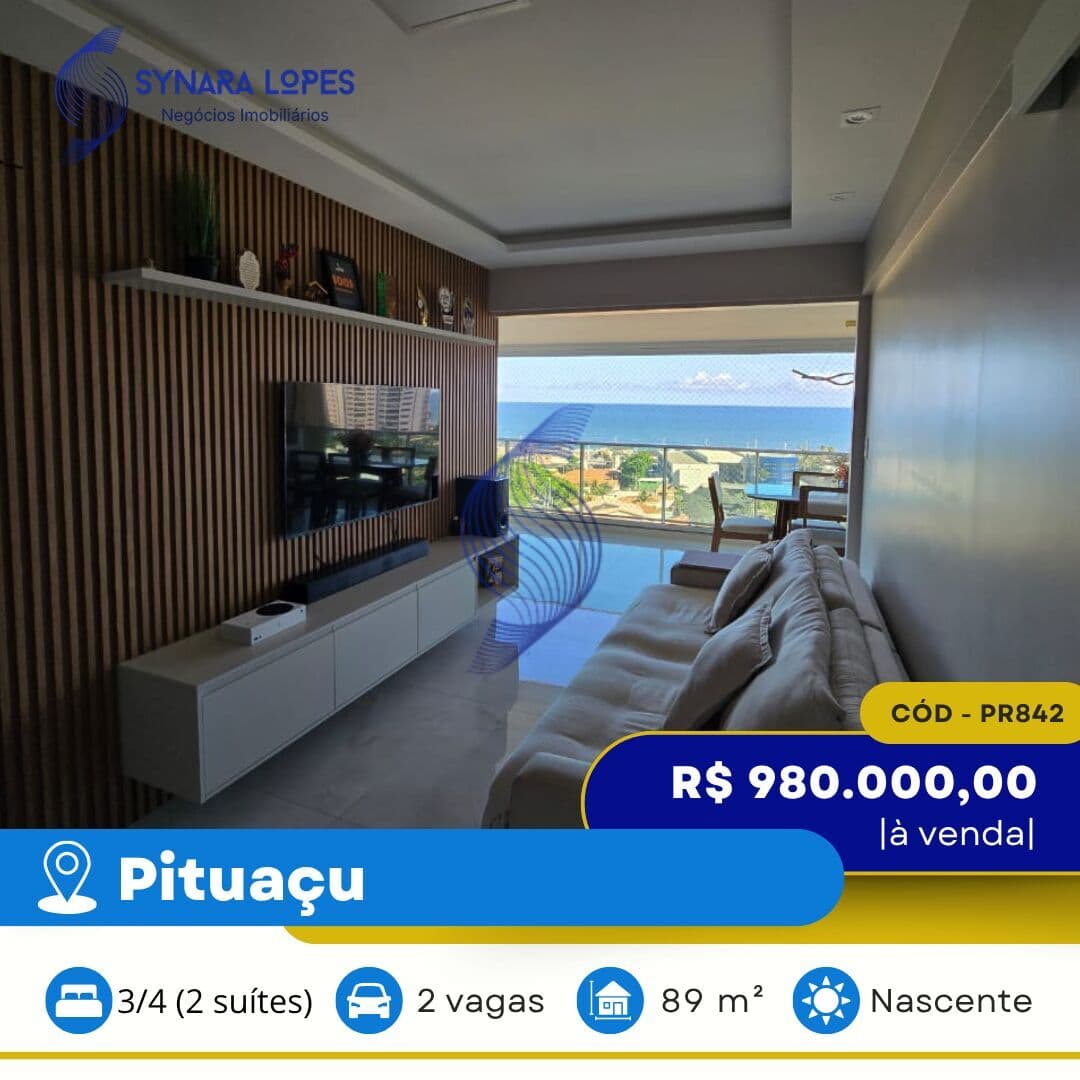 VENDO APARTAMENTO 89 M² | 03 QUARTOS | RESIDENCIAL MARIO CRAVO | PITUAÇU | SALVADOR | BAHIA