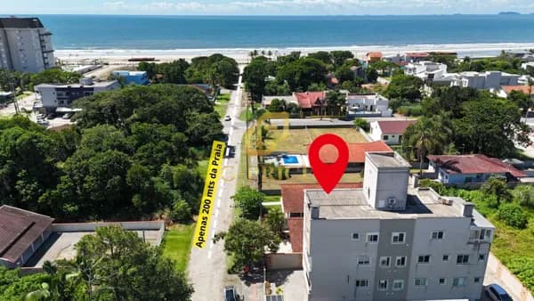 Ótimo Apartamento com 2 Quartos sendo 1 Suíte apenas 200 mts da Praia