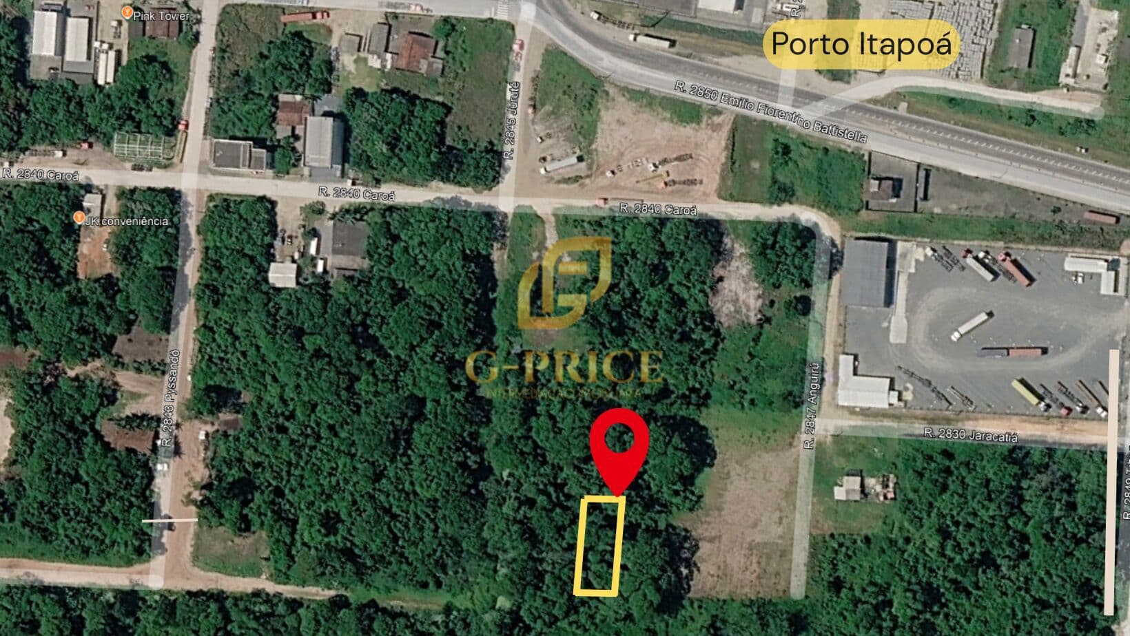 Ótimo Terreno apenas 500 mts da Praia e ao lado do Porto Itapoá
