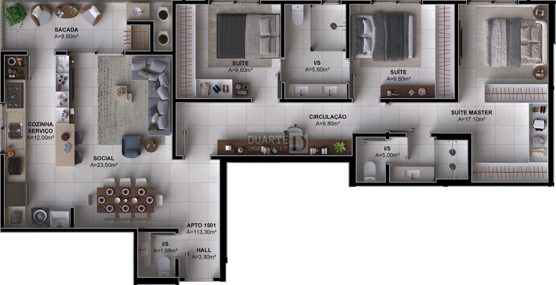Apartamento 3 suítes na Pedra Branca no New York Residence