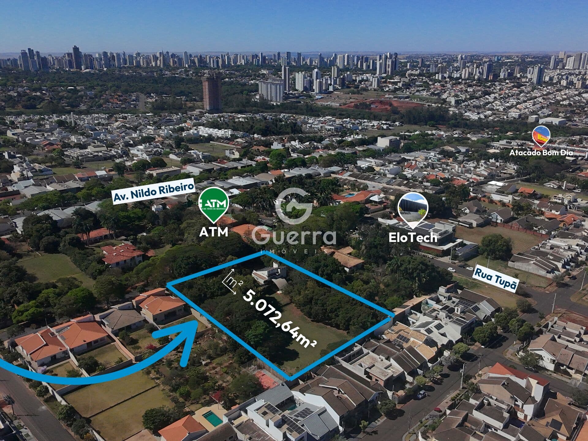 Terreno à venda com 5.072m2 e com Sobrado no Recanto dos Magnatas próximo a Avenida Nildo Ribeiro