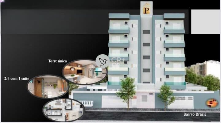 Apartamento 2 quartos, sendo 1 suíte com sacada – bairro Brasil – Uberlândia.