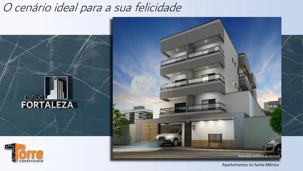 Apartamento Padrão, 2 quartos sendo 1 suíte - Santa Mônica -
