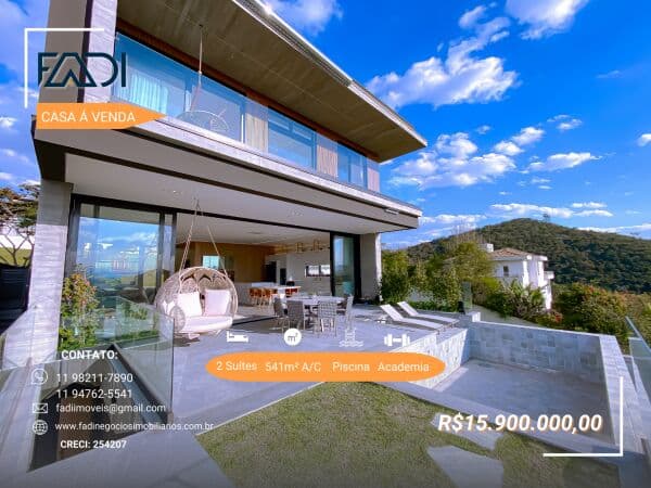 MANSÃO COM VISTA E ACADEMIA - GENESIS 2 - R$ 15.900.000,00