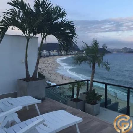 Cobertura frente Mar, Avenida Atlântica, 400m², 4 quartos, 3 vagas - Copacabana