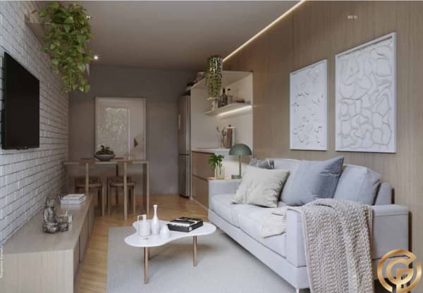 Apartamento Alto Padrão, Studio-Suíte, andar alto e vista fundos, silencioso, ideal para aluguel temporada short-stay