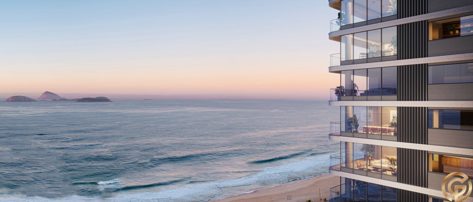 Apartamento luxuoso de 3 suítes, 3 vagas, 173m² e com a melhor vista da orla da Praia de Ipanema ao Leblon.