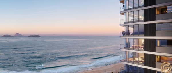 Apartamento luxuoso de 3 suítes, 3 vagas, 173m² e com a melhor vista da orla da Praia de Ipanema ao Leblon.