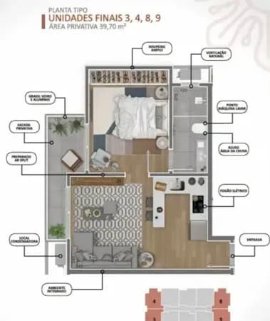 Apartamento em Palhoça - Pedra Branca