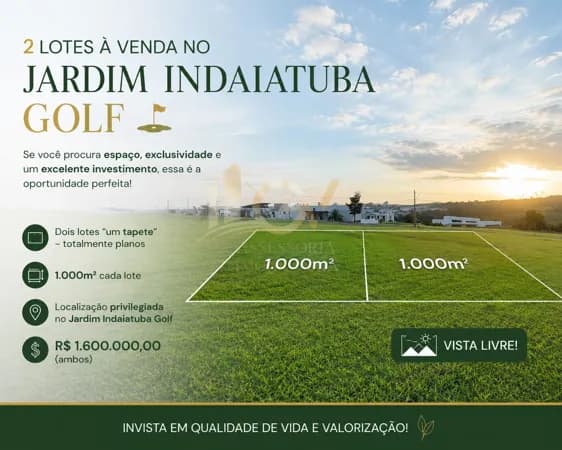 2 LOTES À VENDA NO JARDIM INDAIATUBA GOLF