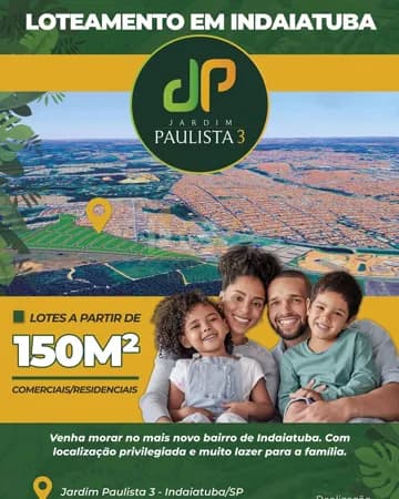Terreno à venda no Paulista III- Indaiatuba/SP