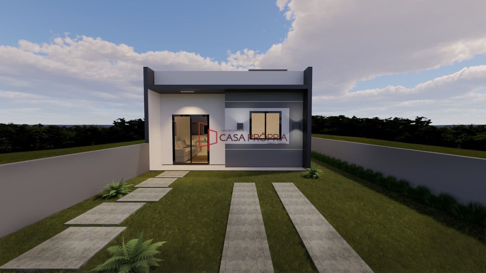 Casa de 02 Quartos e Garagem