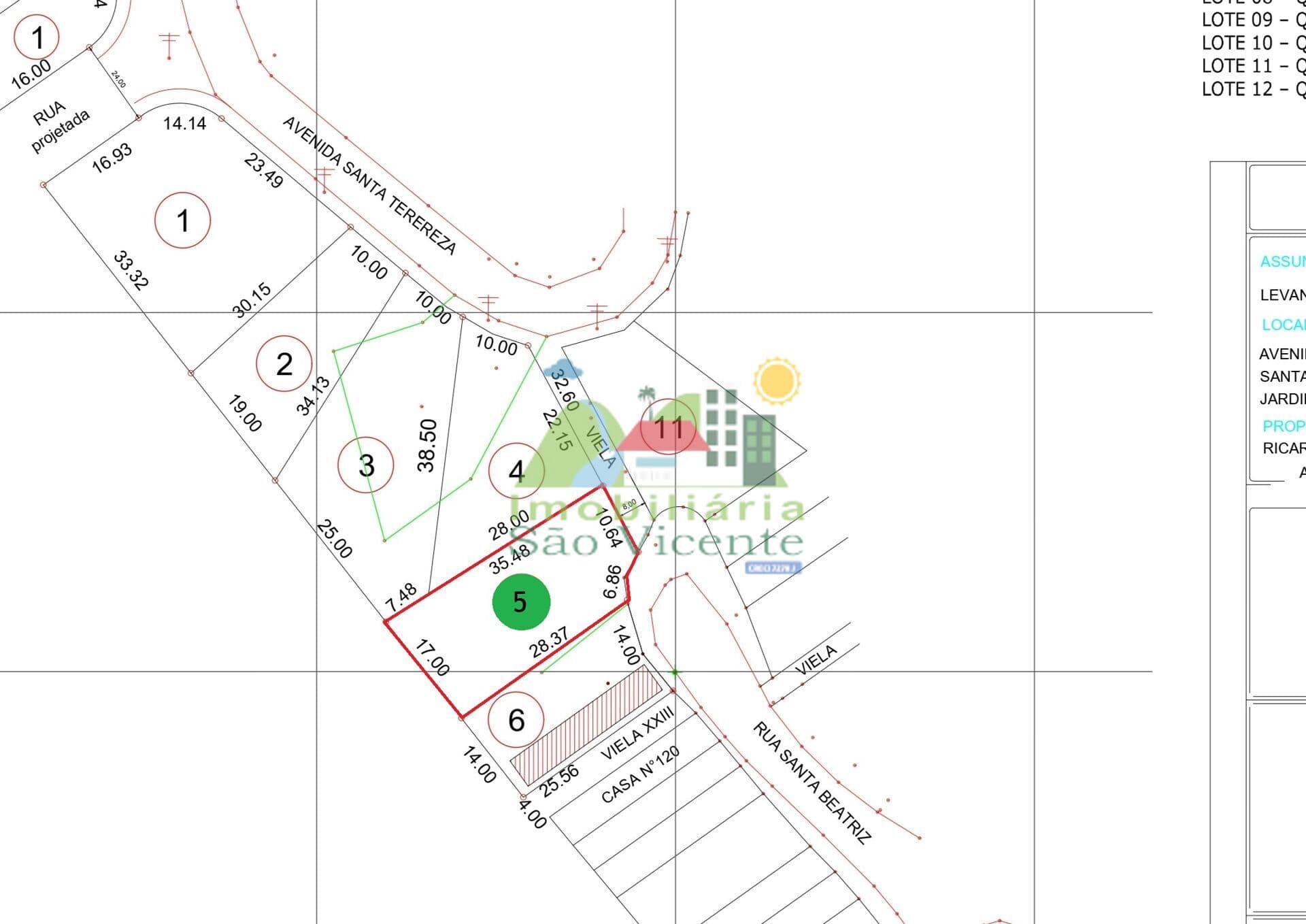 TERRENO C/ ESCRITURA - RUA SANTA BEATRIZ - JD. STA. TEREZA - RGS.