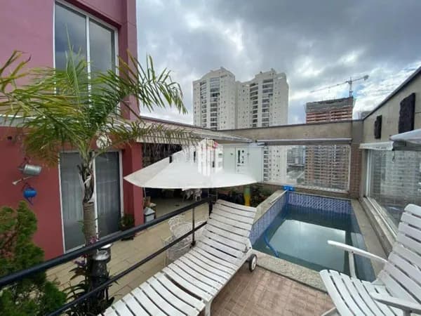 Apartamento no Bairro Jardim, Santo André/SP - Cobertura com Piscina Privativa