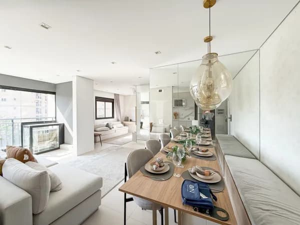 Apartamento mobiliado e decorado 64m2 1 suite e 1 vaga