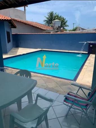 SOBRADO COM PISCINA, FRENTE MAR- PÉ NA AREIA -JARDIM PORTO NOVO - CARAGUATATUBA/SP