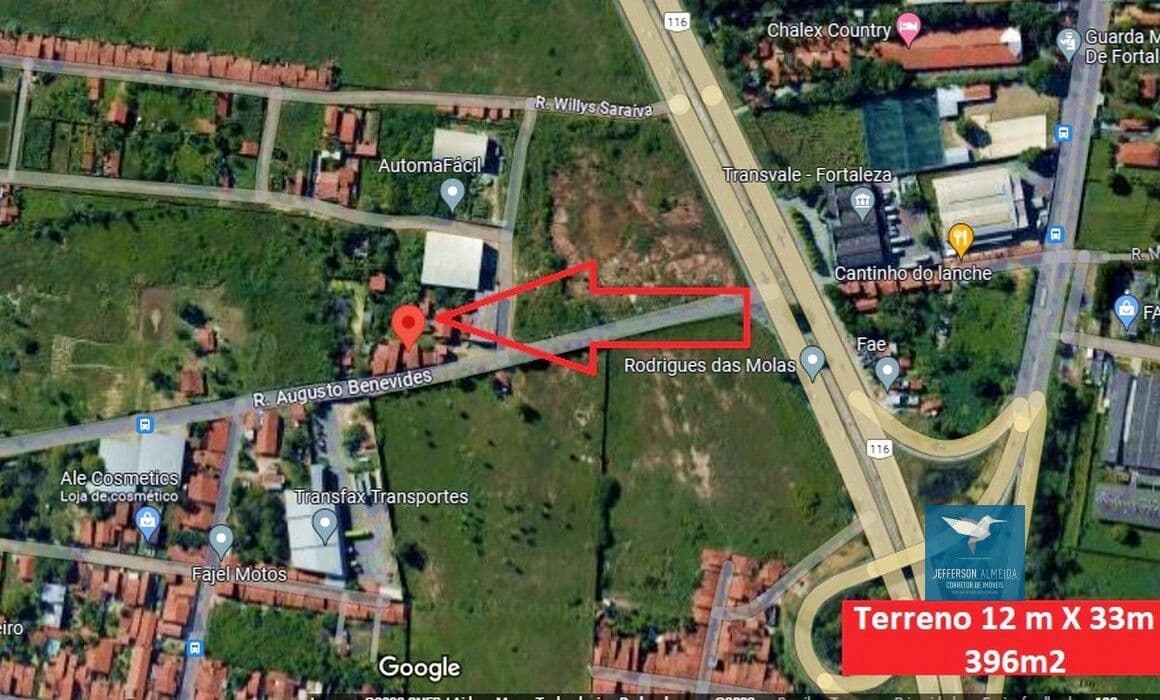 Excelente Terreno em Messejana a Poucos Metros da BR 116 Ideal Para Galpão, Empresas, Investimento