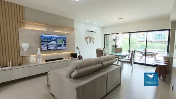 Casa Duplex com Móveis Projetados e Energia Solar em Condomínio Jardim no Eusébio. Recém Entregue, 04 Quartos, 03 Vagas, 151m2, Espaço Gourmet Privativo. Lazer Super Completo.