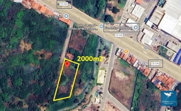 Ideal Para Sua Empresa! Terreno ao Lado da CE040, Próximo ao Centro e Banco do Brasil do Eusébio. São 2000 m2 com vocação comercial. Todo Murado e Juridicamente Perfeito.