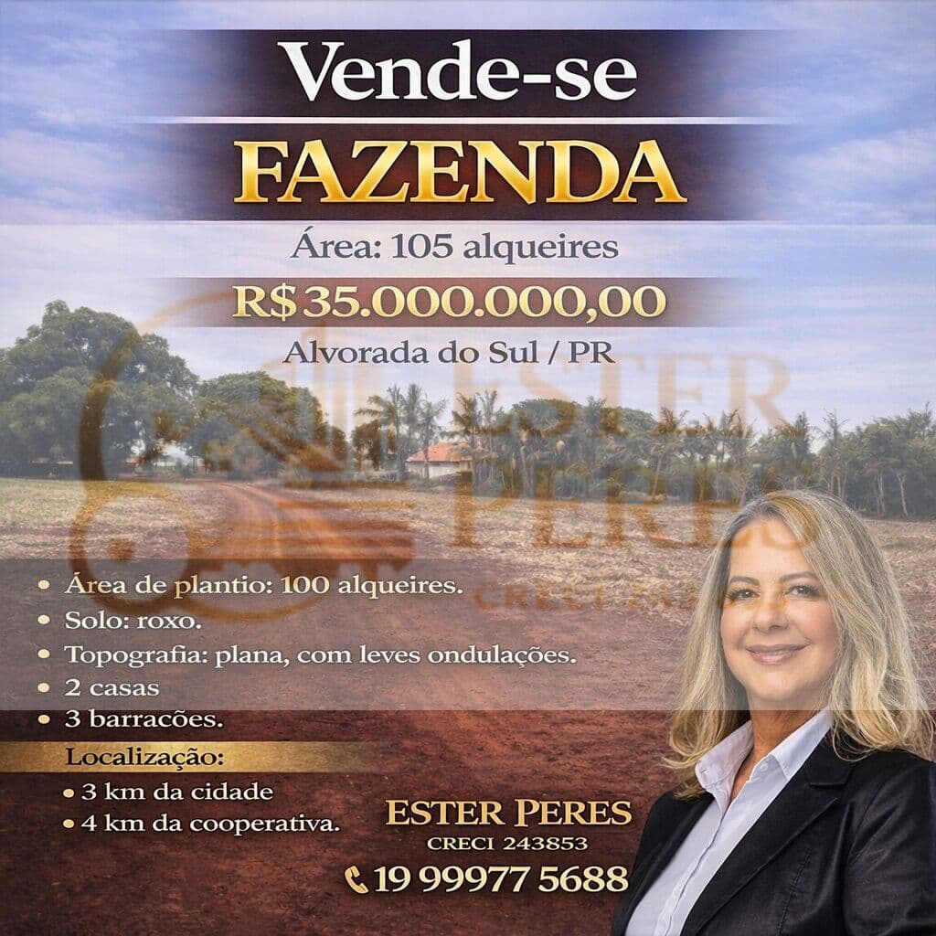 Fazenda 105 Alqueires - Alvorada do Sul/ PR