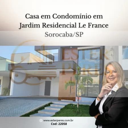 Casa em Condomínio em Jardim Residencial Le France, Sorocaba/SP