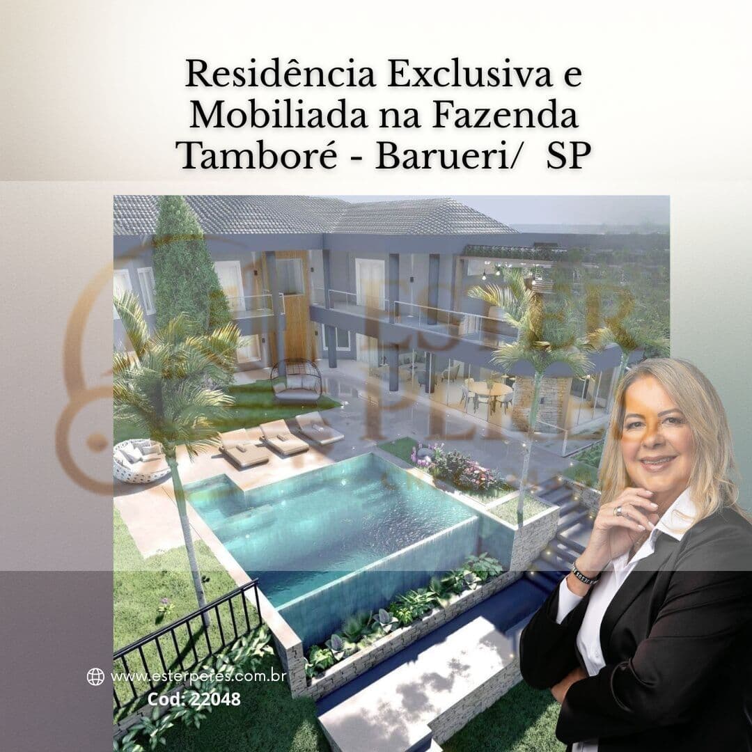 Residência Exclusiva e Mobiliada na Fazenda Tamboré