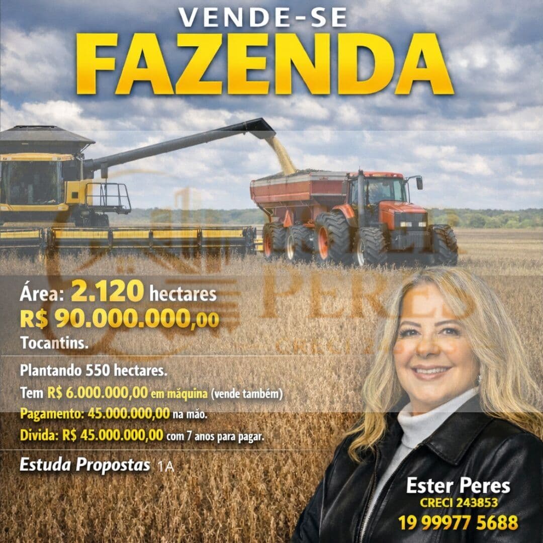 Fazenda 2.120 hectares/ Tocantins